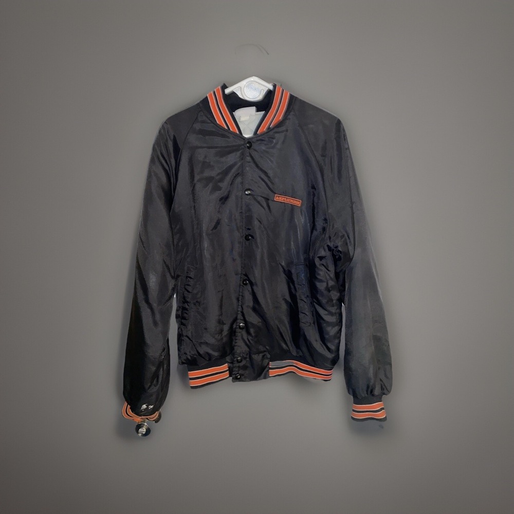 Vintage 90s  Asplundh Tree Expert Company Baseball‎ Style Jacket Distressed Sz L